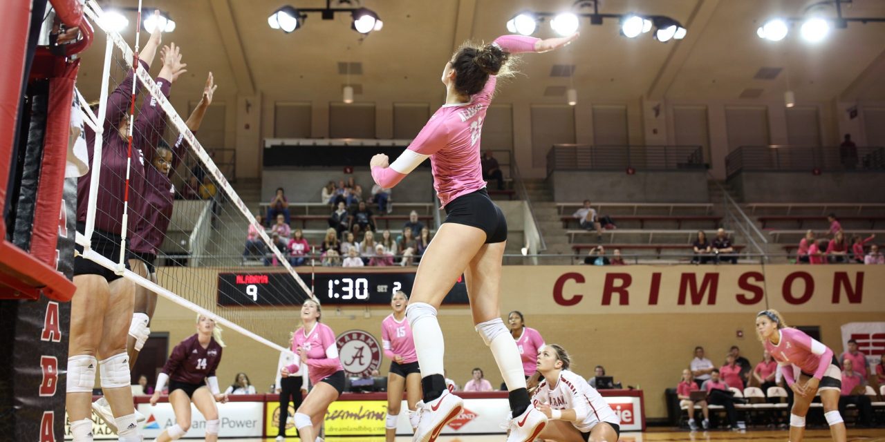Power of Pink: Tide Volleyball Wins in Straight Sets