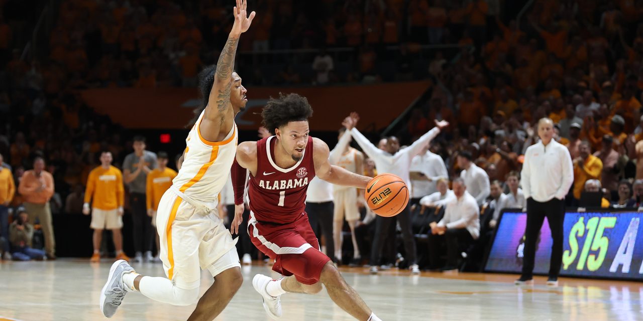 No. 6 Alabama falls to No. 5 Tennessee at the buzzer
